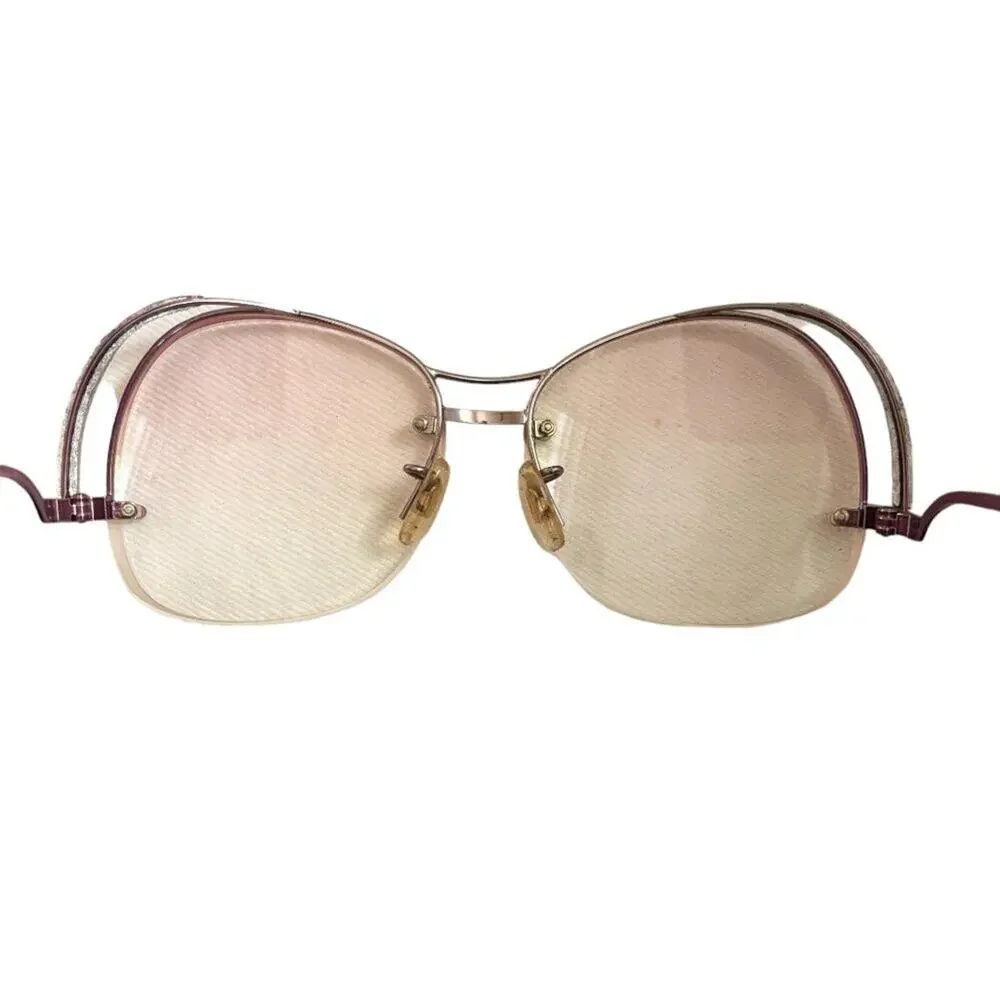 VTG TURA Half Rim Glasses Frames 70s 80s Made in Japan